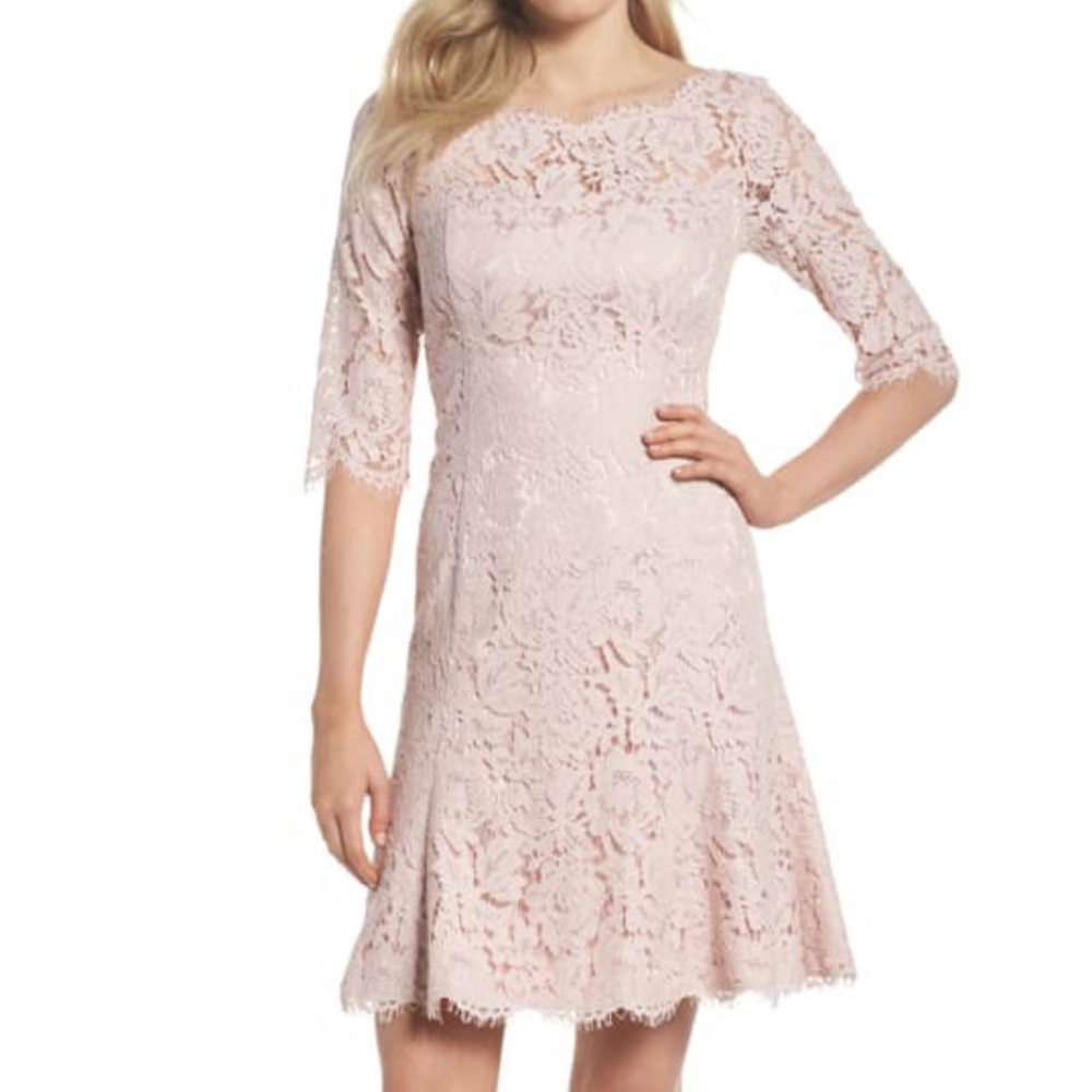 Eliza J Lace Fit & Flare Cocktail Dress Size 14